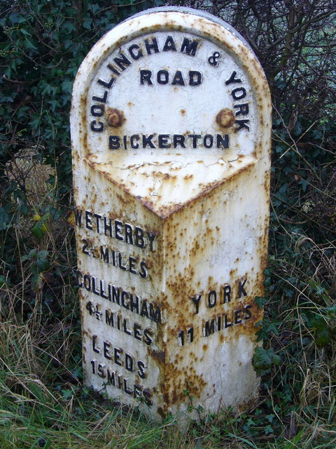 Milepost in Bickerton