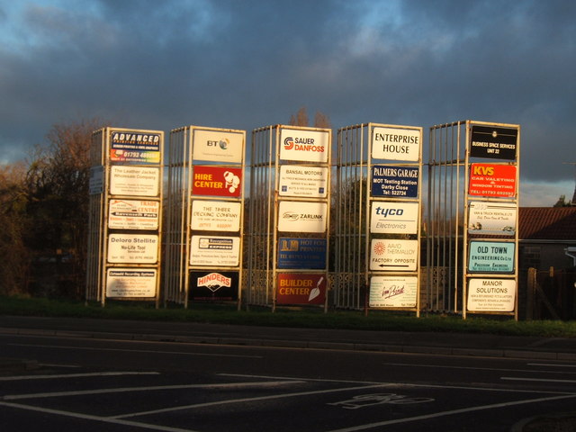 Advertising hoarding at Cheney Manor