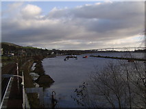 NS4473 : View across Bowling Harbour by Stephen Sweeney