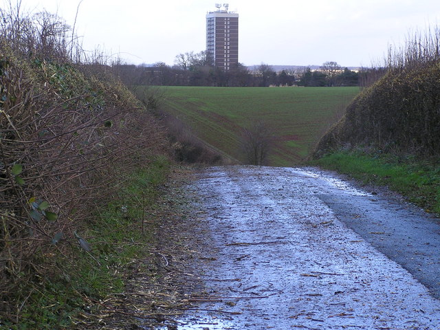 Thorneyfield Lane and flats at Western Downs Stafford