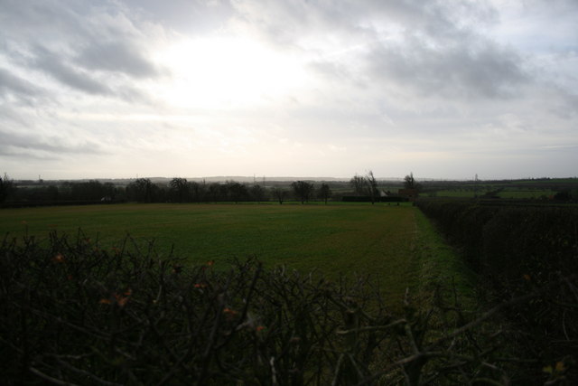 winter farmland near Upton