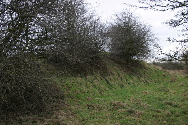 Remains of a spoil heap at the site of the Brenkley Drift Mine
