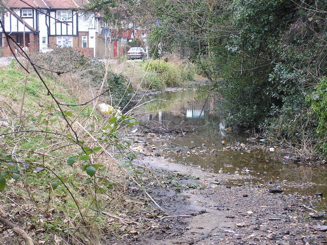 River Wandle alongside Mill Lane