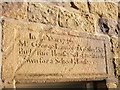 Inscription on Old School House, Warkworth