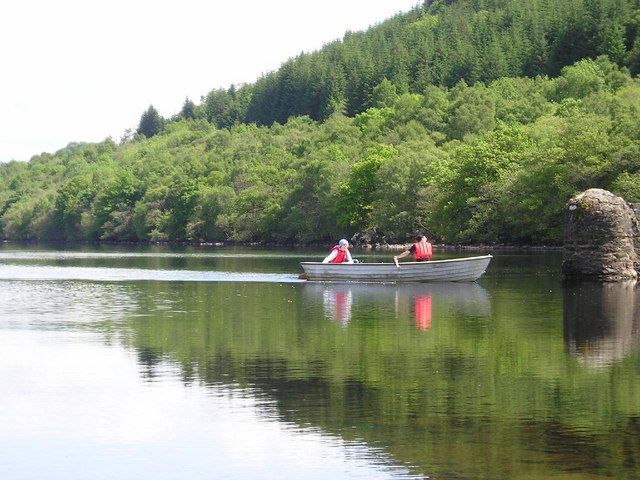 Rowing into the 'harbour' at Firbush