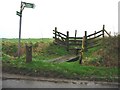 Meeting of footpaths on Durlock Road.