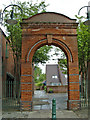 Gateway erected in 1886 by the Four Per Cent Industrial Dwelling Company Ltd.