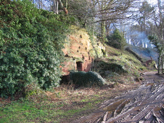 Part of dwelling hewn out of sandstone rock