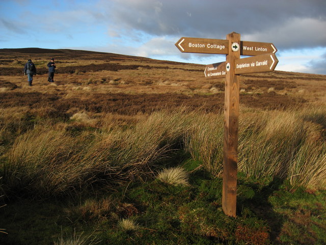 Crossroads, with signpost