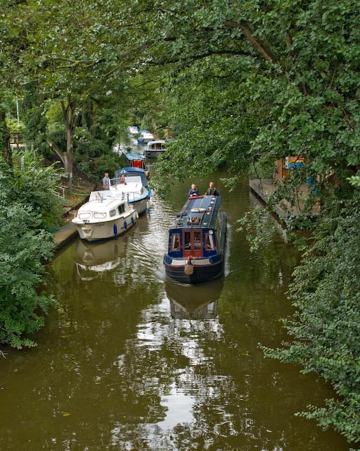 Wooded river approach to March town quay