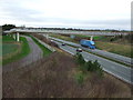 The footbridge over the A50.