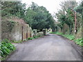 View looking S down Wayborough Hill.