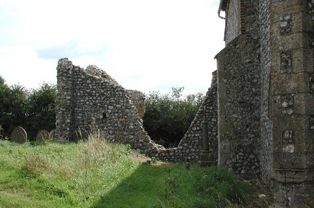 St John the Baptist, Aylmerton, Norfolk - ruins