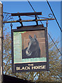 Sign for the Black Horse Inn, Hurdcott