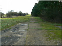 SP2406 : Western perimeter track  Broadwell airfield, Shilton, Burford by Brian Robert Marshall