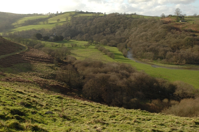 River Ithon flowing through the valley