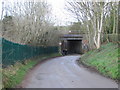 Approaching the railway bridge at Witham Friary