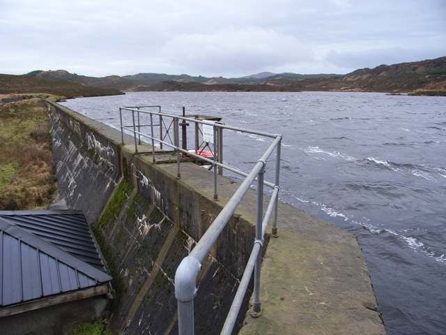 Dam at Kilduskland Reservoir