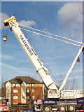 TQ2081 : Crane for A40 Bridge works by David Hawgood