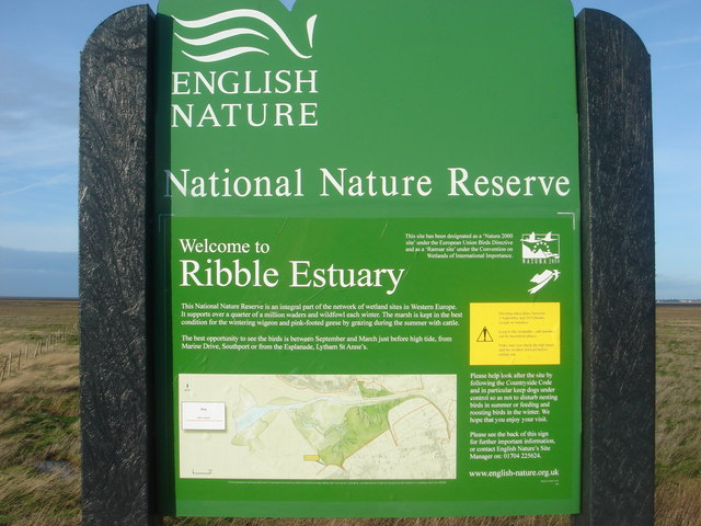 Sign for nature reserve on Marine Drive,... © Margaret Clough ...