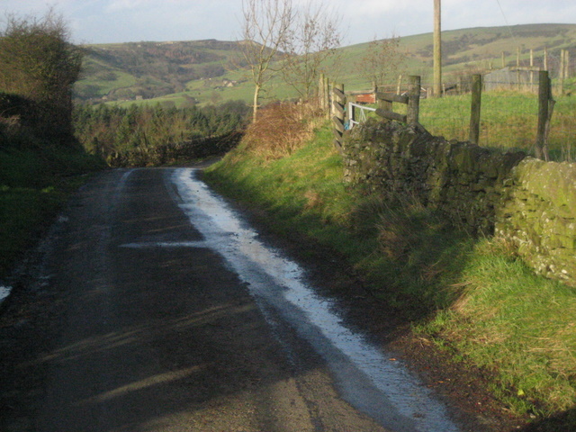 Lane from Thickwithers Farm