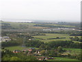 Peene village from the North Downs Way