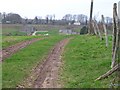 View of dirt track to Minacre Farm