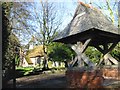 Ham church and lych gate.