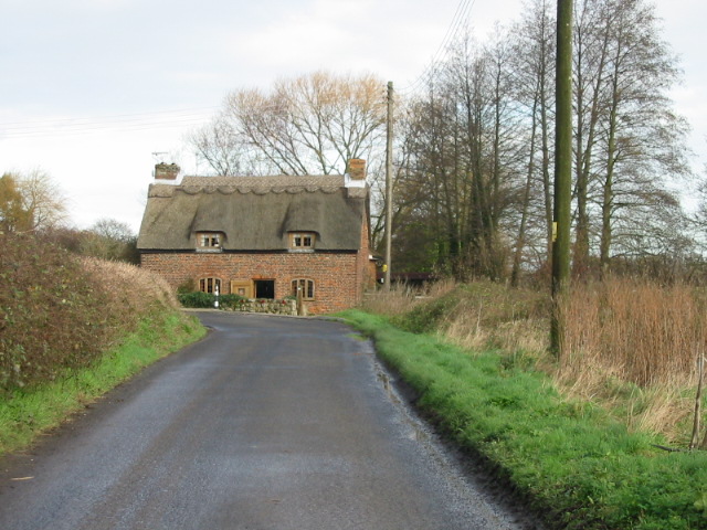 Thatched cottage on the corner of Mill Lane