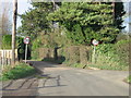 Entering Ickham from Wingham Road, Baye Lane on right