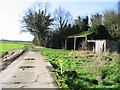 End of the metalled road at Lee Priory Farm.