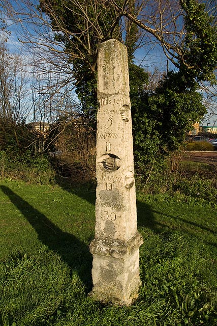 Preserved stone distance marker