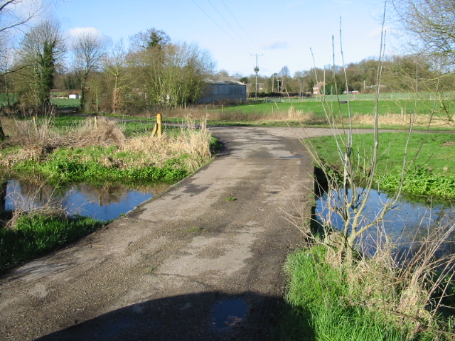 Road over stream at Garrington.