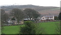 Modern detached houses on the northern outskirts of Llanrug