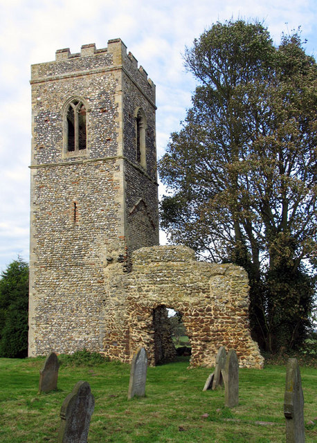 St Mary, Burgh Parva, Norfolk - Ruin