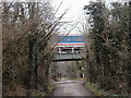 Train crossing bridge in viaduct to Windsor