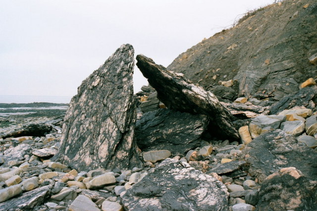 Rock formation at Blue Anchor