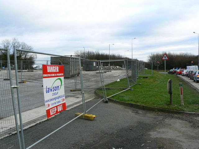Demolished petrol station, A419, Swindon