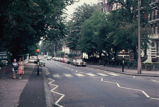 Beatles' Zebra Crossing in Abbey Road, NW8