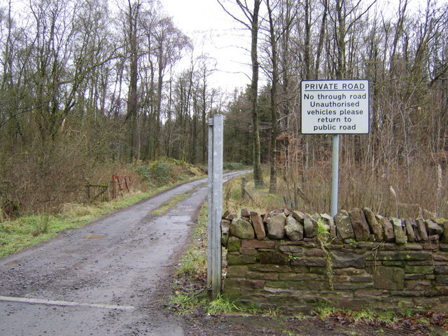 Private road to Lorn