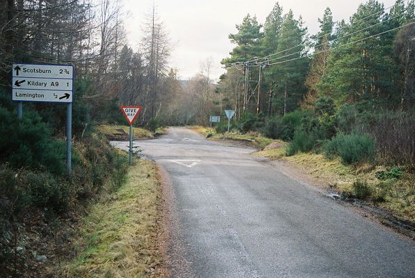 Road Junction near Lamington