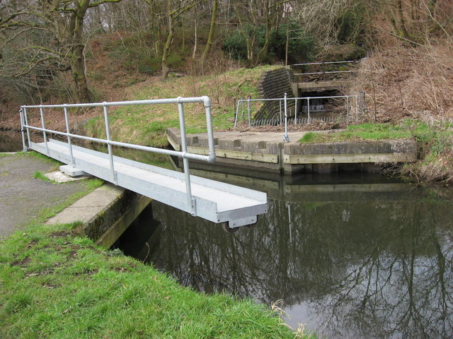 Swing bridge  over canal.
