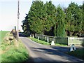 Entrance to Homeside Farm on road to Beacon Hill