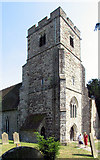 TQ8449 : All Saints, Ulcombe, Kent - Tower by John Salmon