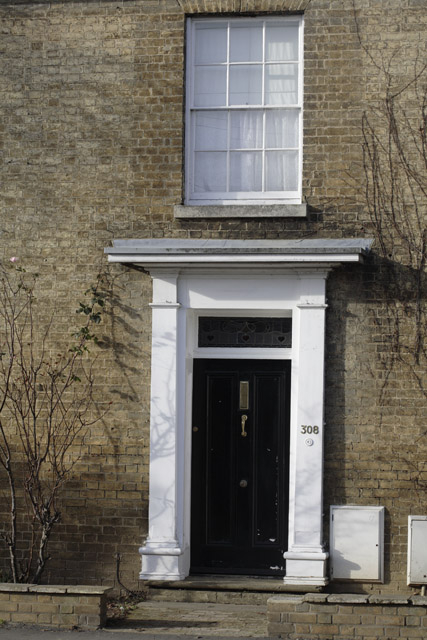 Door detail, 308 High Street, Cottenham, Cambridgeshire