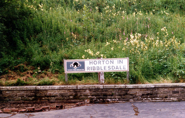 Horton in Ribblesdale Station sign