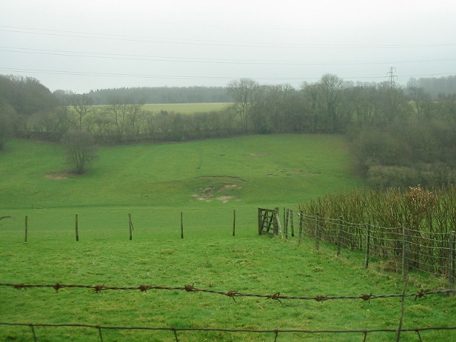 View, looking SE across green fields