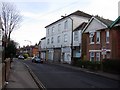 Boarded up shops