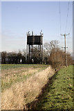 TL2953 : Water Tower, Longstowe, Cambridgeshire by Martin John Bishop