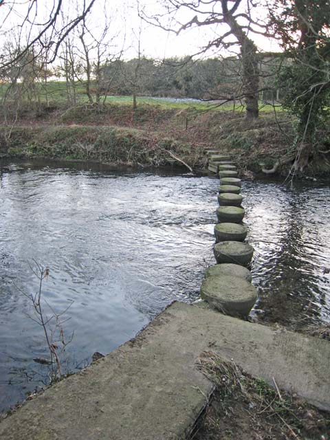 Stepping stones on the River Browney